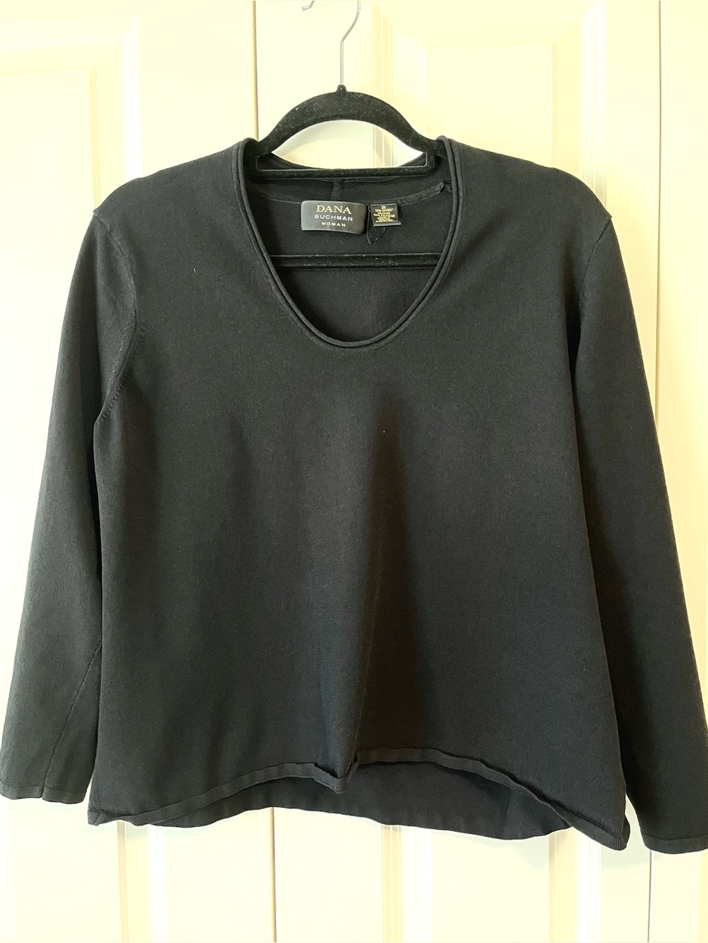 2X black knit top
